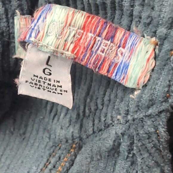 Urban Outfitters wide leg 💯  cotton corduroy overalls size L dungarees b - Picture 10 of 16